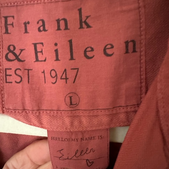 Frank & Eileen Women’s Casual Button Down in Deep Red - Picture 2 of 4